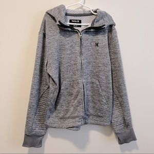 Hurley Zip Up Hoodie Gray Sz M Boys